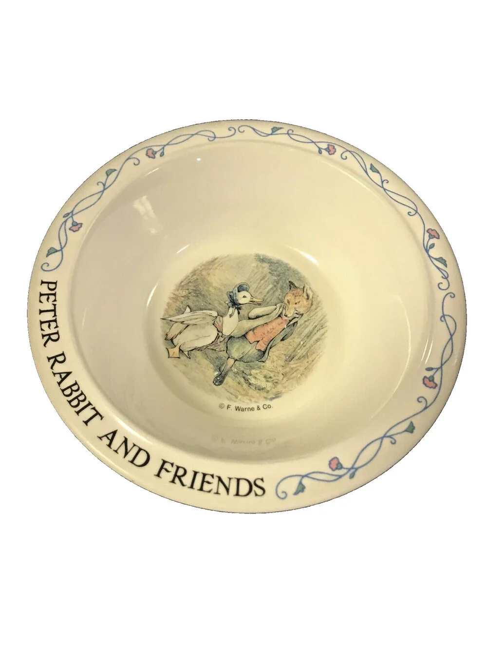 Peter Rabbit and Friends Melamine Child’s Cereal Bowl F. Warne & Co Eden 6.5